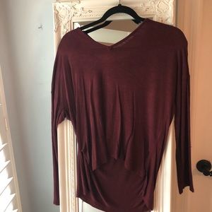 Maroon long sleeve top